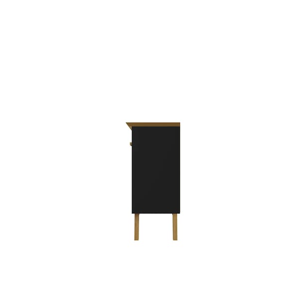 Manhattan Comfort Yonkers 62.99 Sideboard, Black and Cinnamon - 232BMC82