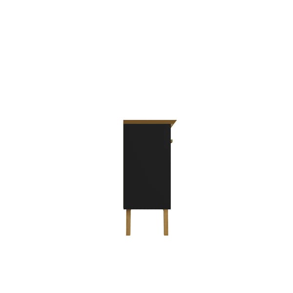 Manhattan Comfort Yonkers 62.99 Sideboard, Black and Cinnamon - 232BMC82