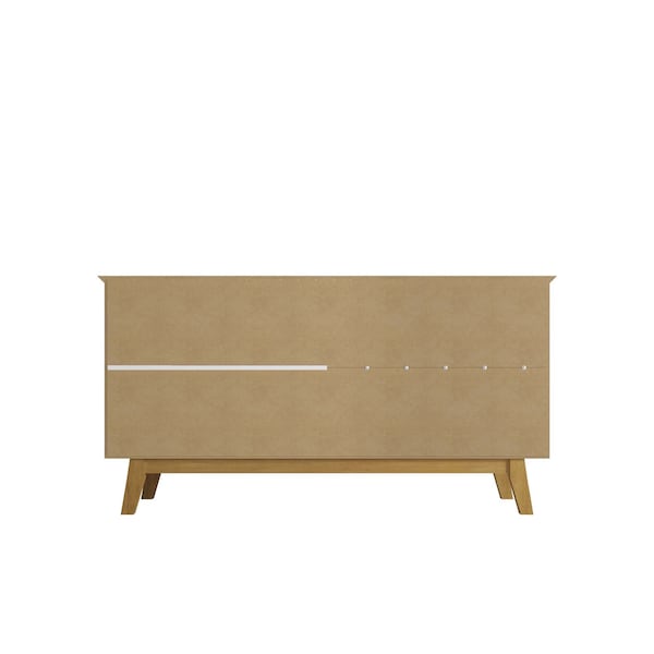 Manhattan Comfort Yonkers 62.99 Sideboard, Black and Cinnamon - 232BMC82