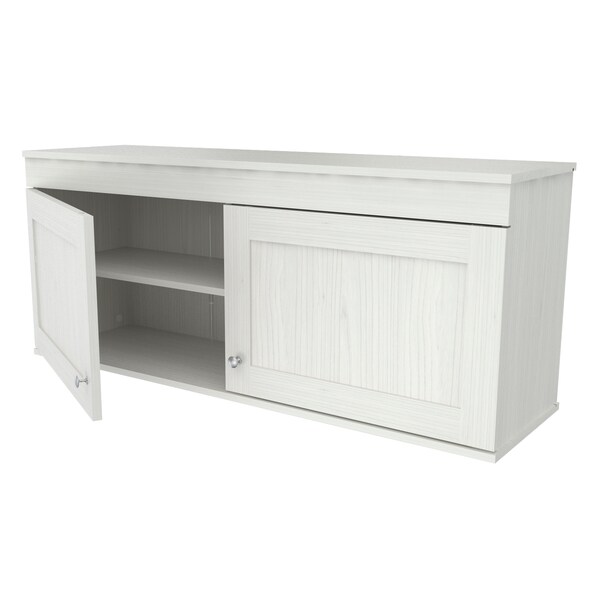 Inval Buffet Cabinet 47.2 in. W x 19.69 in. H x 13.54 in. D in Washed Oak Wall Mounted 2-Door - GCS-149
