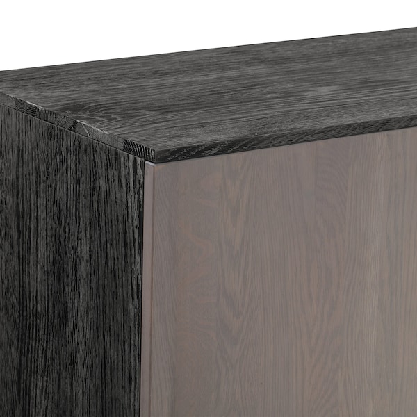 Armen Living Turin Rustic Oak Wood Sideboard Cabinet with Copper Accent - LCTNBUBL
