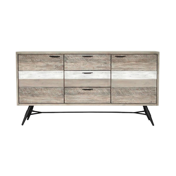 Seatsolutions Bridges Sideboard Buffet Cabinet in Two Tone Acacia Wood - SE2757814
