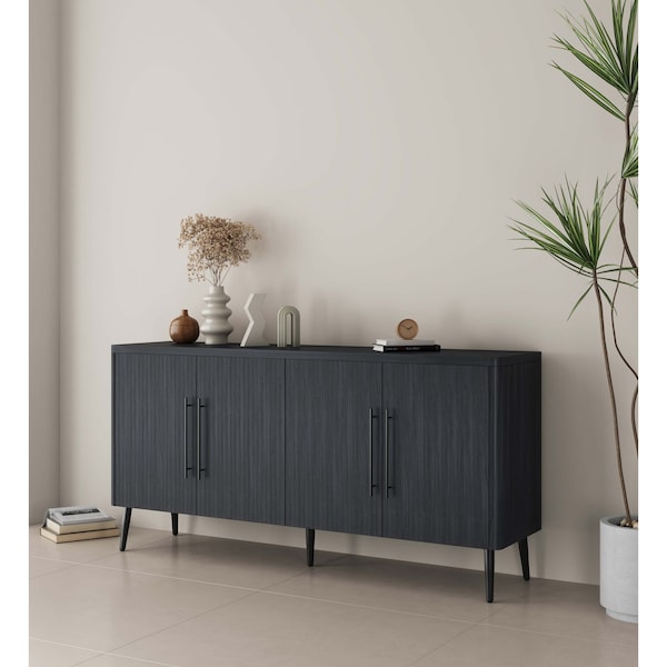 Manhattan Comfort Jodie Sideboard in Charcoal Grey - SB001-GY