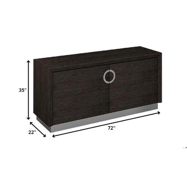 Homeroots Gray Buffet 72 x 22 x 35 in. - 366218