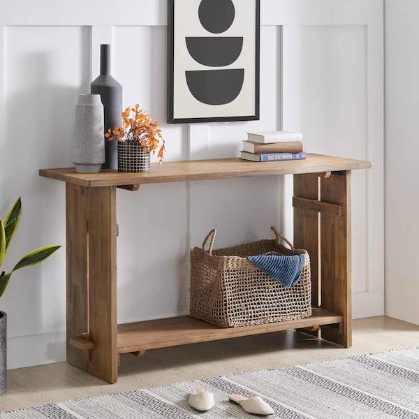 Alaterre Furniture Bethel Acacia Wood 52"W Console - ANTR1030