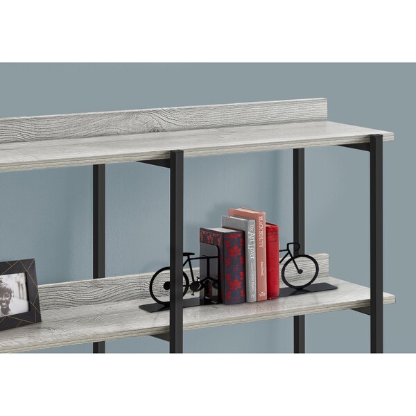 Monarch Specialties Accent Table, Console, Entryway, Narrow, Sofa, Living Room, Bedroom, Metal, Laminate, Grey, Black - I 2217