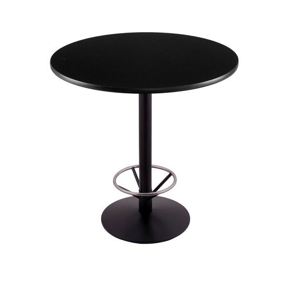 Holland Bar Stool Co 42" 214 Black Table 36" dia. Top, Foot Ring - 214-2242BW36RFTRG
