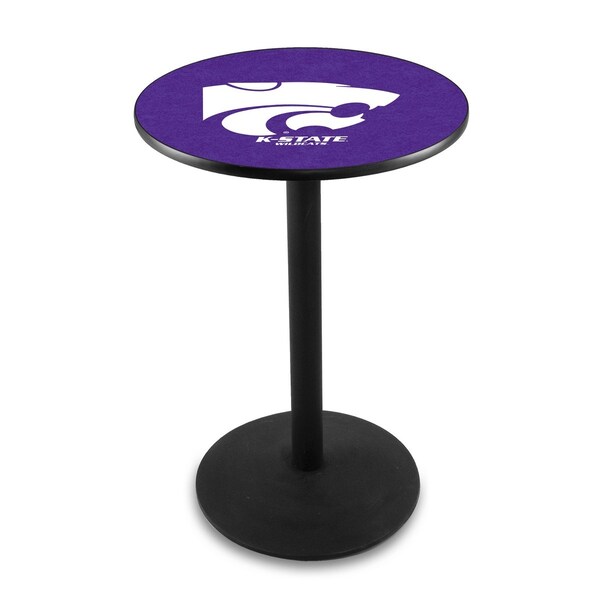 Holland Bar Stool Co 42" Blk Wrinkle Kansas State Pub Table - L214B4228KNSASS