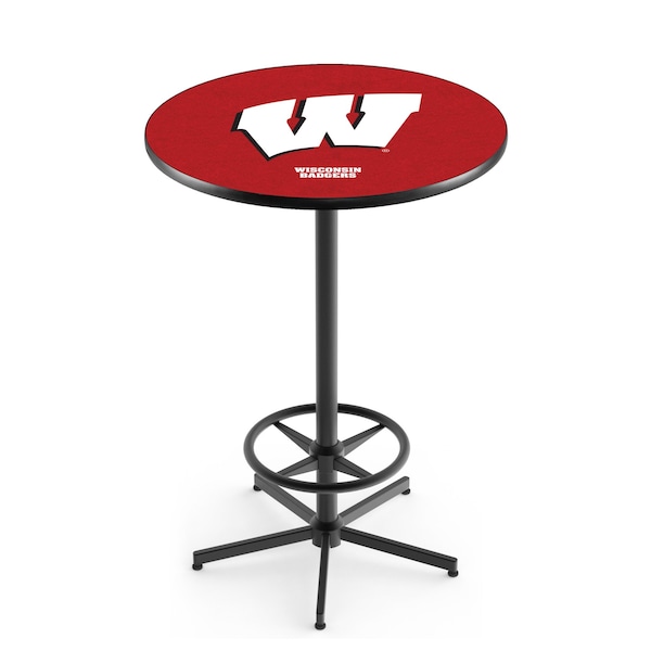 Holland Bar Stool Co 42" Black Wisconsin "W" Pub Table - L216B4228WISC-W