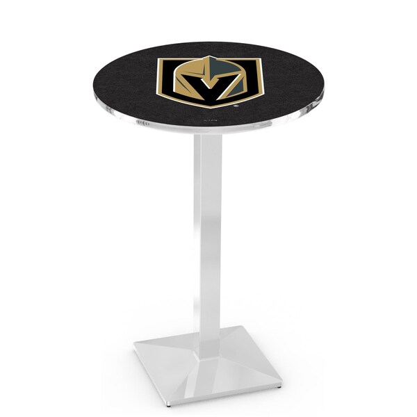 Holland Bar Stool Co 36" Chrome Vegas Golden Knights Pub Table - L217C3636LVGDKN