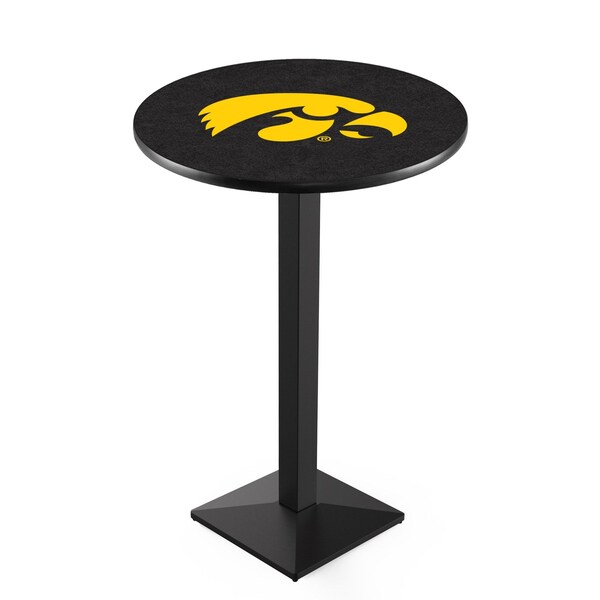 Holland Bar Stool Co 36" Blk Wrinkle Iowa Pub Table, 36" dia. Top - L217B3636IOWAUN