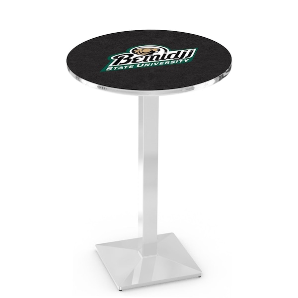 Holland Bar Stool Co 36" Chrome Bemidji State Pub Table, 36" dia. Top - L217C3636BMIJST