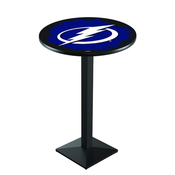 Holland Bar Stool Co 42" Blk Wrinkle Tampa Bay Lightning Pub Table - L217B4228TBLGHT