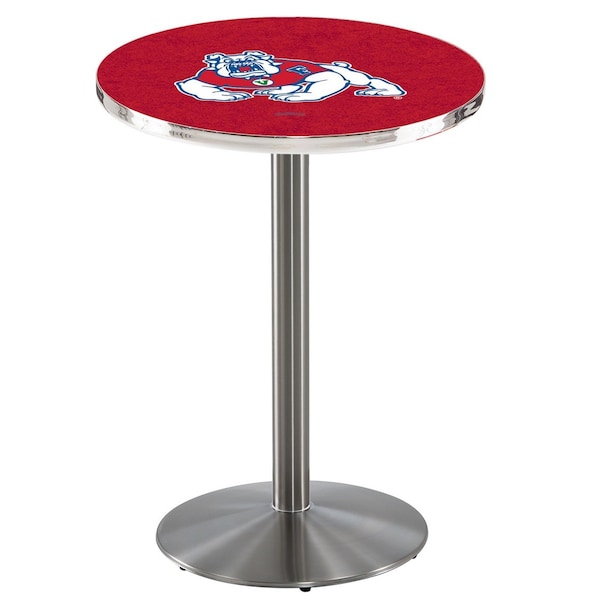 Holland Bar Stool Co 36" Stainless Steel Fresno State Pub Table - L214S3628FRESST