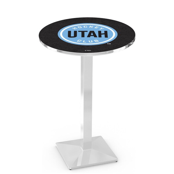Holland Bar Stool Co Utah Hockey Club 36in Tall - 36in Top Pub Table with Chrome Finish - L217