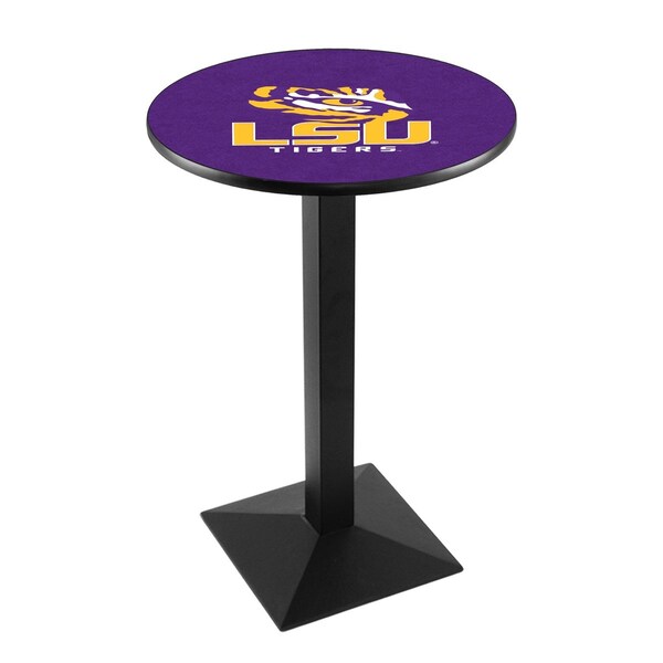 Holland Bar Stool Co 42" Blk Wrinkle Louisiana State Pub Table - L217B4228LASTUN