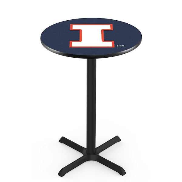 Holland Bar Stool Co 36" Blk Wrinkle Illinois Pub Table, 36" dia. Top - L211B3636ILLINIU