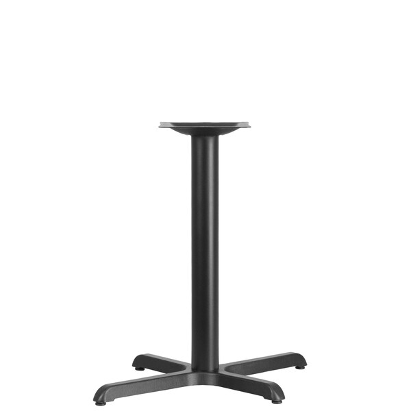 Flash Furniture Restaurant Table X-Base with 3" Dia. Tab, 23.75 W, 30 L, 28.25 H, Cast Iron, Iron, Black - XU-T2230-GG