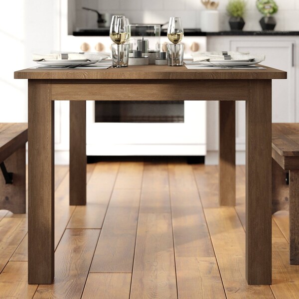 Flash Furniture Rectangle Farm Table, Rustic, Rectangular, 60" x 38", 38" W, 60" L, 30" H, Wood, Wood Grain - XA-F-60X38-GG