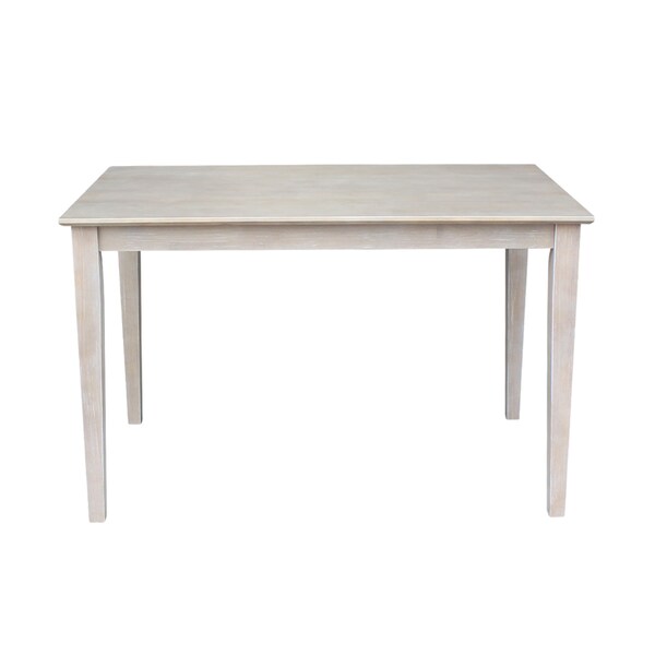 International Concepts Rectangle Solid Wood Top Table, Dining Height, Washed Gray Taupe, 30 in W, 48 in L, 30 in H, Wood - K09-3048-30S