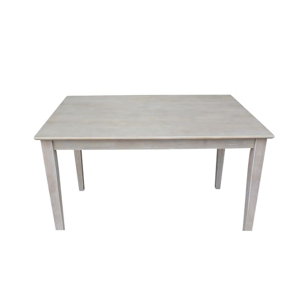 International Concepts Rectangle Solid Wood Top Table, Dining Height, Washed Gray Taupe, 30 in W, 48 in L, 30 in H, Wood - K09-3048-30S
