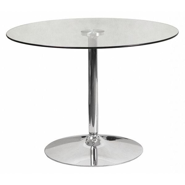 Flash Furniture Round 39.25" W, 39.25" L, 29" H, Glass, Clear - CH-8-GG