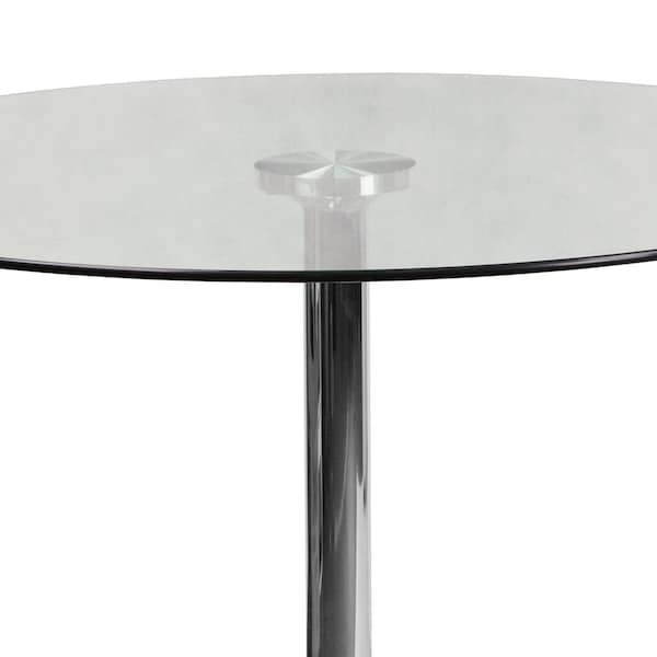 Flash Furniture Round 39.25" W, 39.25" L, 29" H, Glass, Clear - CH-8-GG