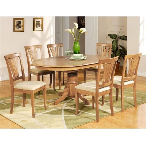 Wooden Imports Furniture Llc Wooden Imports Furniture AV5-OAK-W 5PC Avon Dining Table and 4 Wood Seat Chairs in Oak Finish - AVON5-OAK-W