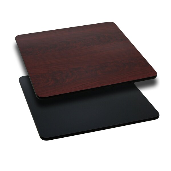 Flash Furniture Square Table Top with Black or Mahogany - XU-MBT-3636-GG