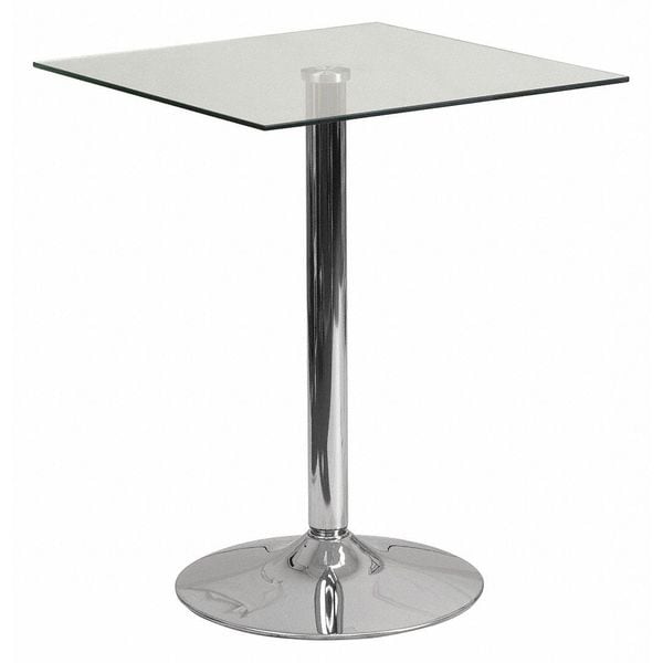 Flash Furniture Square 23.75" W, 23.75" L, 30" H, Glass, White - CH-4-GG