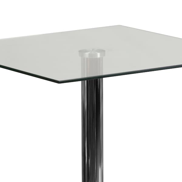 Flash Furniture Square 23.75" W, 23.75" L, 30" H, Glass, White - CH-4-GG
