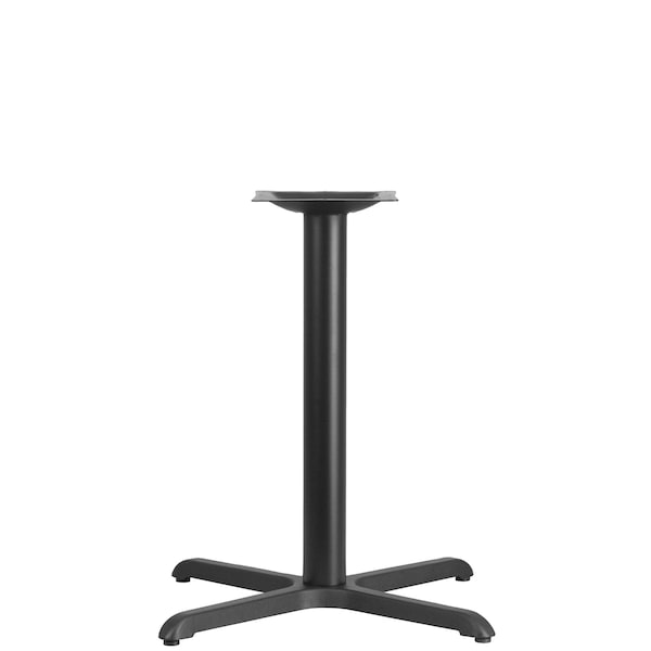 Flash Furniture Restaurant Table X-Base with 3" Dia. Tab, 30" W, 30" L, 28.5" H, Cast Iron, Iron, Black - XU-T3030-GG