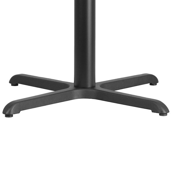 Flash Furniture Restaurant Table X-Base with 3" Dia. Tab, 30" W, 30" L, 28.5" H, Cast Iron, Iron, Black - XU-T3030-GG
