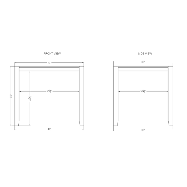 Alaterre Furniture 42 W X 36 L X 36 H - ANNP1971