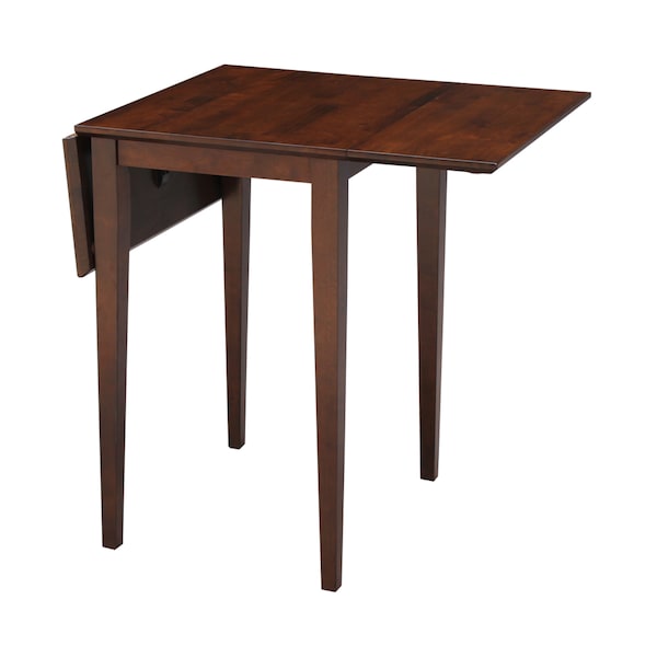 International Concepts Round Small Dropleaf Table, Espresso, 36 in W, 22 in L, 29 in H, Wood, Espresso - T581-2236D
