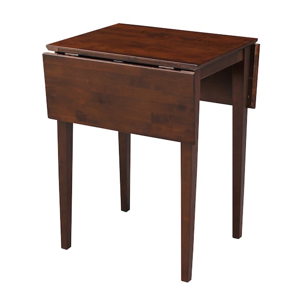 International Concepts Round Small Dropleaf Table, Espresso, 36 in W, 22 in L, 29 in H, Wood, Espresso - T581-2236D