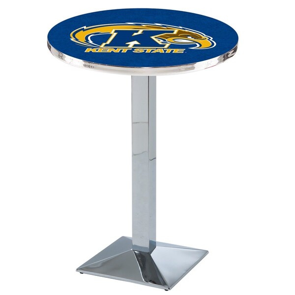 Holland Bar Stool Co 36" Chrome Kent State Pub Table, 36" dia. Top - L217C3636KENTST