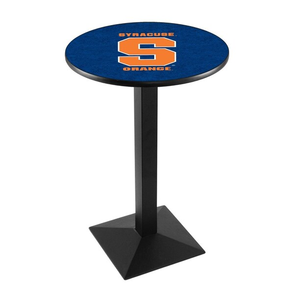 Holland Bar Stool Co 36" Blk Wrinkle Syracuse Pub Table, 36" dia. Top - L217B3636SYRCSE
