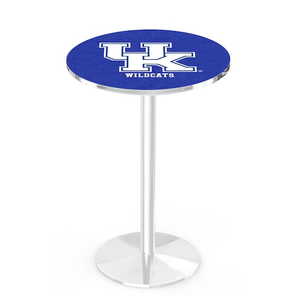 Holland Bar Stool Co 36" Chrome Kentucky "UK" Pub Table, 36" dia. Top - L214C3636UKY-UK