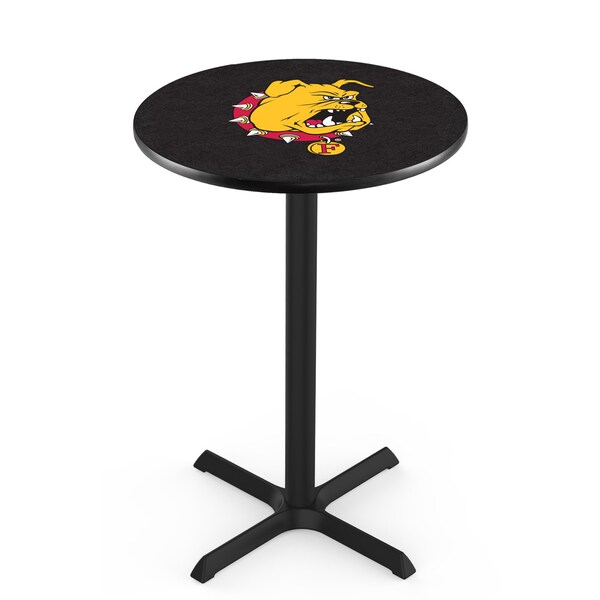 Holland Bar Stool Co 42" Blk Wrinkle Ferris State Pub Table - L211B4228FERRST