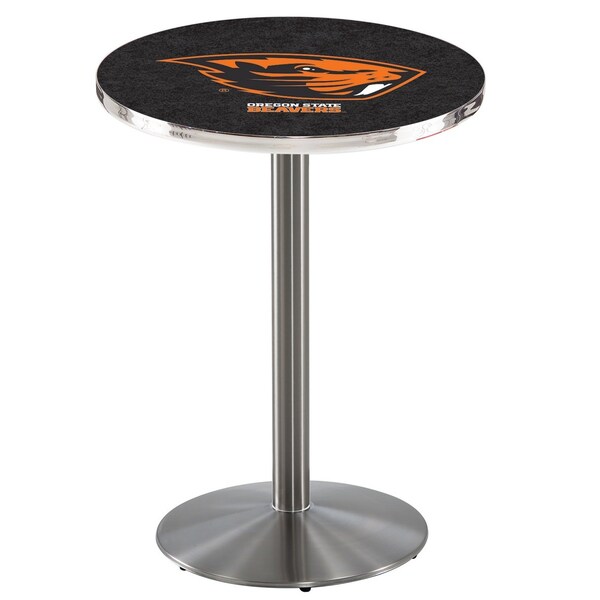 Holland Bar Stool Co 42" Stainless Steel Oregon State Pub Table - L214S4228OREGST