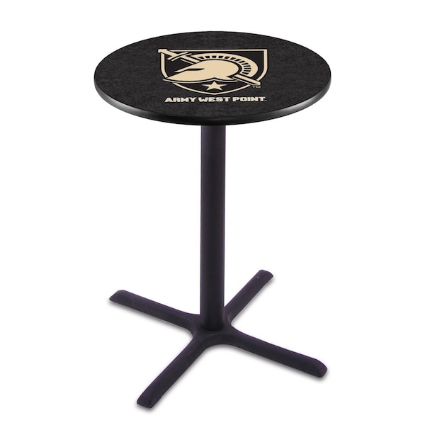 Holland Bar Stool Co 42" Blk Wrinkle US Military Academy ARMY Pub Table - L211B4228USMILA