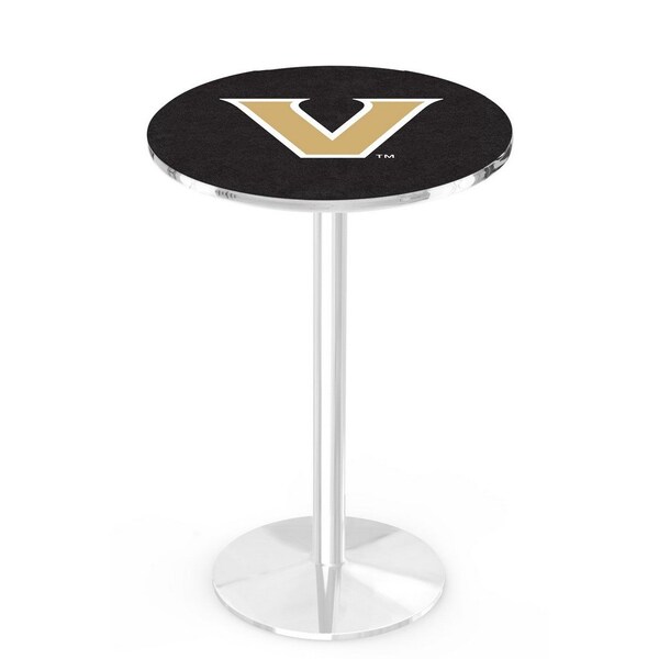 Holland Bar Stool Co 36" Chrome Vanderbilt Pub Table, 36" dia. Top - L214C3636VANDER