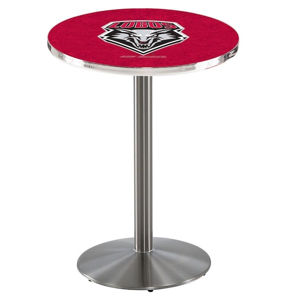 Holland Bar Stool Co 42" Stainless Steel New Mexico Pub Table, 36" dia. Top - L214S4236NEWMEX