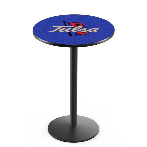 Holland Bar Stool Co 42" Blk Wrinkle Tulsa Pub Table, 36" dia. Top - L214B4236TULSAU