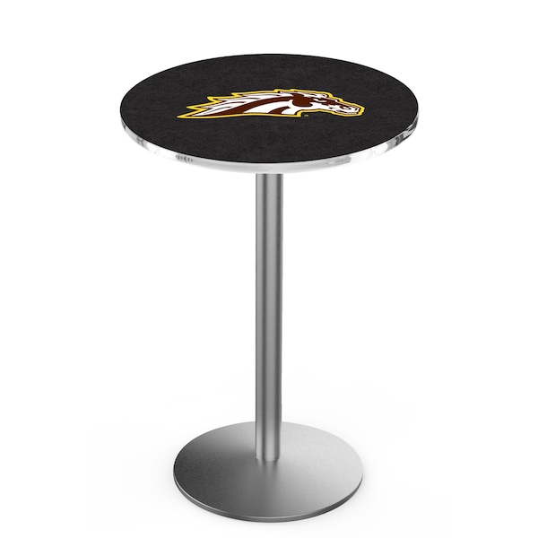 Holland Bar Stool Co 42" Stainless Steel Western Michigan Pub Table, 36" dia. Top - L214S4236WESTMI