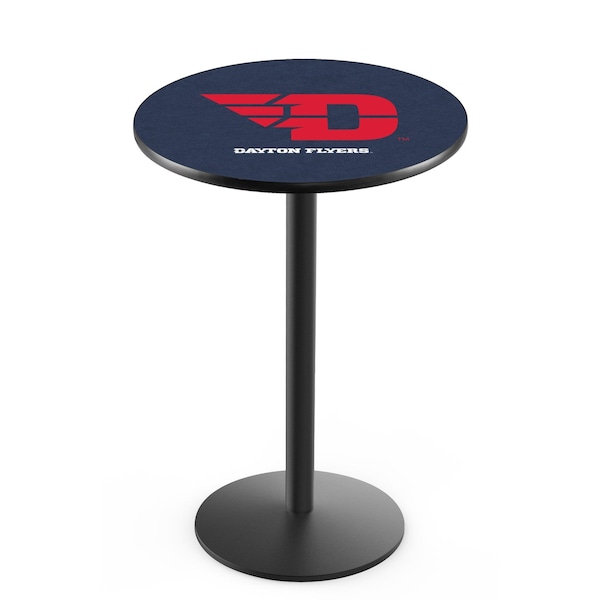 Holland Bar Stool Co 42" Blk Wrinkle University of Dayton Pub Table, 36" dia. Top - L214B4236DYTNUN