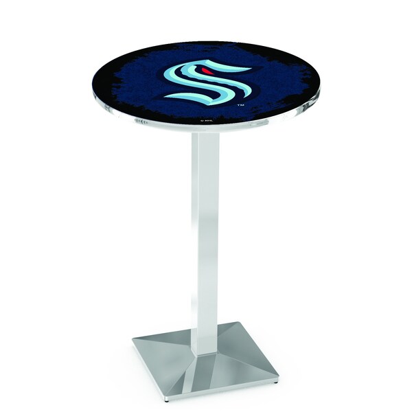 Holland Bar Stool Co 36" Chrome Seattle Kraken Pub Table - L217C3628SEAKRK