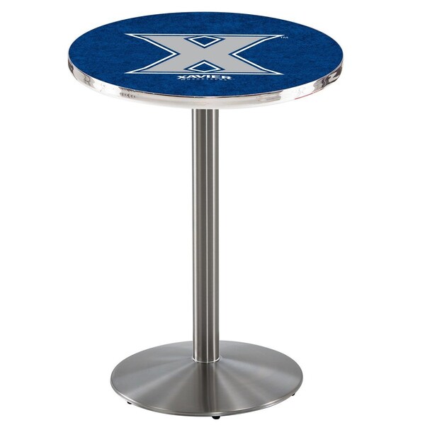 Holland Bar Stool Co 36" Stainless Steel Xavier Pub Table, 36" dia. Top - L214S3636XAVIER