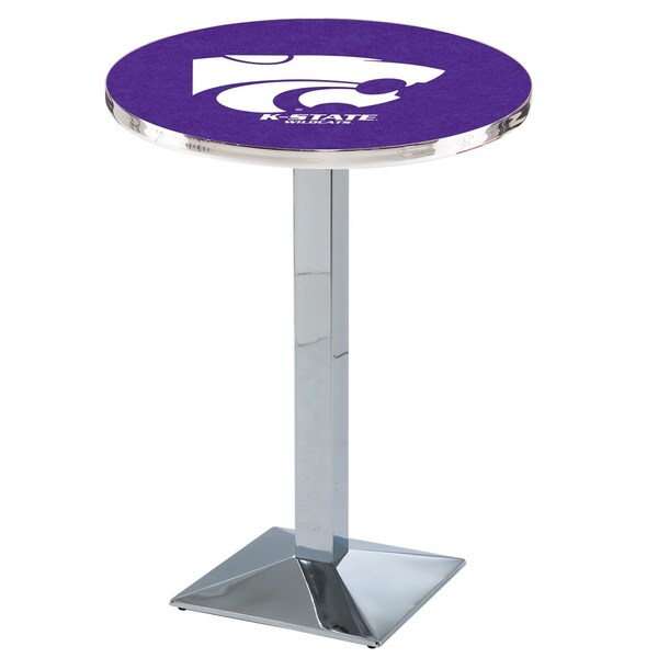 Holland Bar Stool Co 42" Chrome Kansas State Pub Table - L217C4228KNSASS
